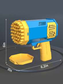 儿童泡泡枪玩具，手持式40孔泡泡枪，多孔加特林式泡泡机，趣味吸盘玩具，圣诞礼物（不含电池，不含泡泡液）
