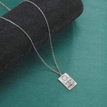TEAMER Stainless Steel Tarot Cards Necklace Vintage Tarot Jewelry Good Luck Amulet Pendants For Women{Inchcolor_nameinch:InchSilver-THEMOONinch} - 銀色-THEMOON - 查看 6