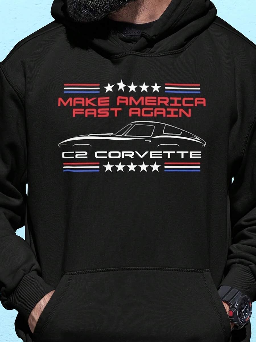 C2 Corvette Lover Hoodie, C2 Corvette Hooded Sweatshirt, Make A Fast Again, C2 Corvette Coupe Hoodie, C2 Corvette Profile Shirt,Christmas Thanksgiving New Year Birthday Hoodie Gifts For Mom Dad Men Women Friends, Black Soft Fabric - 款式21 - 查看 1