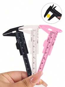 1pc Portable 80mm Plastic Eyebrow Measuring Caliper Tattoo Microblading Ruler Permanent Makeup Measuring Tool