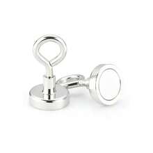 1个钕铁硼强力圆形金属磁性挂钩，磁性吸盘，无需钻孔