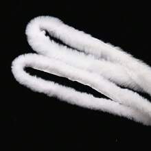 Fita De Tecido Branca De 3Cm/5Cm, Tiras Artificiais Fofas, Renda De Coelho, Artesanato, Costura, Enfeites Peludos Para Chapéus, Sapatos, Roupas De Festa, Decoração De Árvore De Natal.