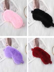 4/2/1个柔软毛绒眼罩，可爱爱心云朵毛绒眼罩，毛绒眼罩，健康午睡眼罩，丝绒睡眠眼罩，舒适眼罩，彩色缎面夜间遮光眼罩 - 彩色 - 查看 33