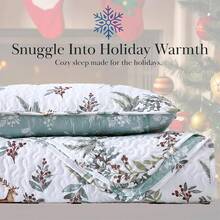 Full/Queen Quilt Bedding Set, Microfiber Quilts Queen Size, Coverlet, Stain & Pet Hair Resistant Bedding, Full Size Bedspread With 2 Pillow Shams, Bone, 2025 - 節日快樂 - 查看 3