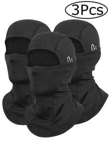 3/2/1 件装冬季拉法帽滑雪面罩，男女通用，防风保暖面罩，寒冷天气围巾，适合骑行、滑雪、登山等运动，防风保暖冬季颈部保暖帽，适合骑行、徒步旅行等运动。