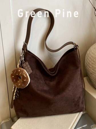 Bolso de tela vintage lavado - Bolso de hombro con herrajes desgastados para mujeres maduras, multicompartimento resistente al agua, estilo minimalista marrón caramelo, adecuado para ir al trabajo, la escuela y salidas casuales durante todo el año