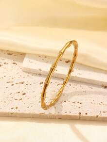 5pcs/Set Personalized Multi-Color Stainless Steel Bracelet Set, Unique Design, Fashionable, Multi-Element Design, Exquisite Ideal Gift, Non-Fading Jewelry, Stylish - Gold 3 - View 3