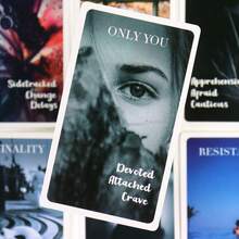 情侣神秘黑玫瑰卡牌套装，包含情感、婚姻、家庭、未来预言，逼真描绘万圣节、圣诞节、感恩节，塔罗牌、神谕卡。 - 白色 - 查看 4