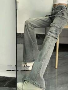 Women Jeans - Màu xanh lam - Xem 3