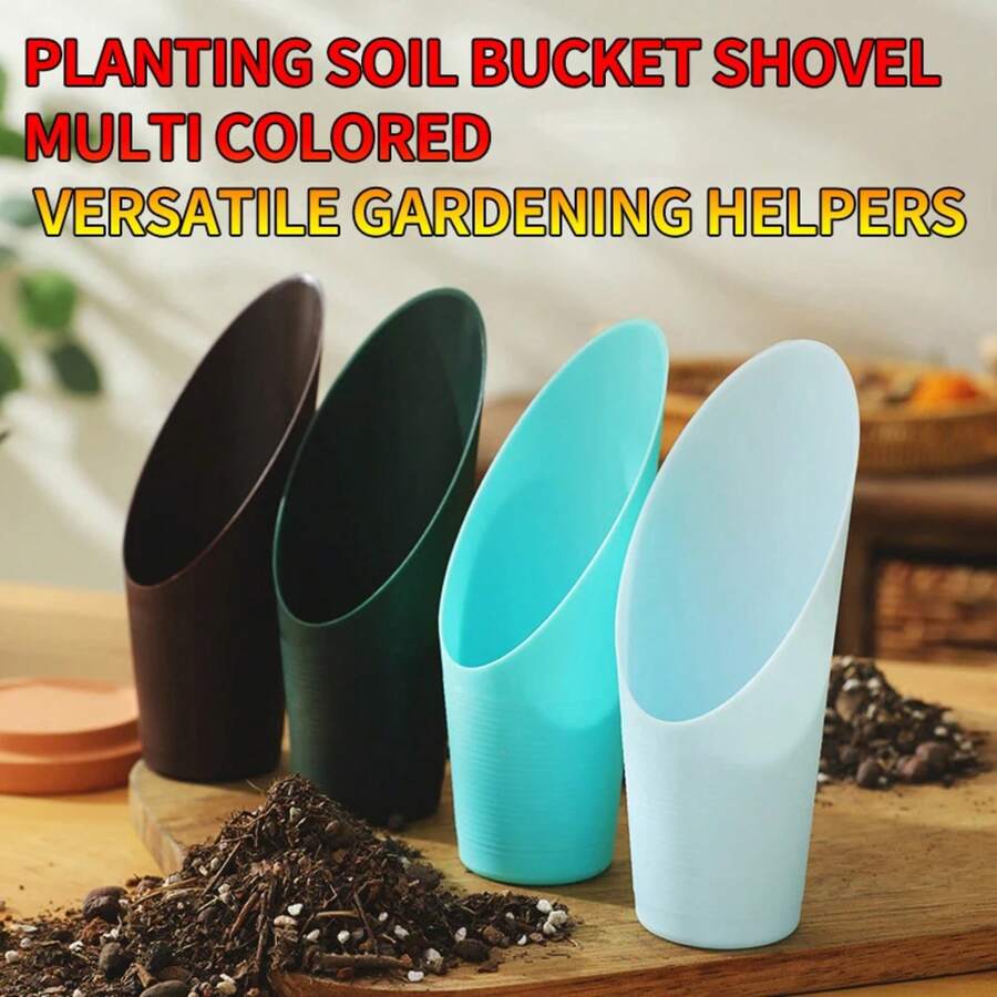 Pala para aflojar el suelo de plantación de flores y vegetales, pala de plástico para suelo de plantas de árbol Phoenix - suelo cilíndrico para plantas suculentas - Azul - Ver 1