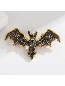 Vintage Devil Bat Brooch Men And Women, Clothing Accessories, Scarf Pin, Clothing, Shoe - 黑色 - 查看 8