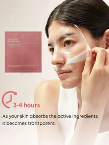 6片装胶原蛋白深层补水面膜 - 富含玻尿酸和烟酰胺，不含酒精，胶原蛋白面膜，抗衰老，深层补水，抚平细纹，夜间面膜，提亮肤色，紧致肌肤，细致毛孔，即刻焕发光彩 | 男女通用，适合所有肤质，浅米色，返校季，情人节礼物。3片/1片