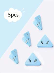 5 Stücke multifunktionales Büro Dreieck Bücherregal - rutschfester Kunststoff Aktenhalter, strapazierfähiges Kunststoffmaterial geeignet für Schreibtisch oder Regalaufbewahrung