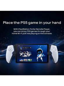 PlayStation Portal Handheld Game Console, 8-Inch LCD Screen, Wi-Fi, USB Type-C Interface, Adaptive Triggers, Customizable Triggers, Wireless Streaming, Haptic Feedback, White. - White - View 5