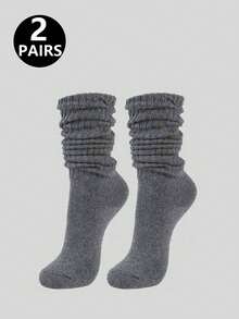 2 双/4 双女童针织袜，过膝袜，女童舒适踝袜，女童舒适及膝袜，春夏