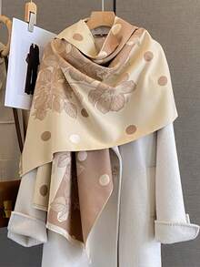 Khaki Polka Dot Flowers