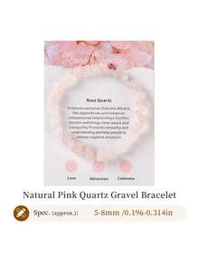 1 pièce Bracelet de pierres naturelles de 5-8 mm (taille jeunesse), améliore la spiritualité et la sagesse, bijoux de pierres de guérison (hématite, améthyste, quartz rose et plus), bijoux mode faits main (convient aux filles et aux garçons)