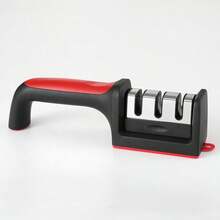 1pc Kitchen Home Knife Sharpener, Multifunctional Three-Stage Sharpening Stone, Manual Sharpening Tool Tungsten Steel Kitchen Knife Sharpener - Multicolor - View 13