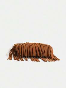 Neue Mode Herbst und Winter Retro Wildleder einfarbig Quaste Frauen Nische Handytasche Westlicher Stil Hongkong Stil Schulter Umhängetasche vielseitig personalisiert einfacher lässiger Stil Pendeln Reisen Einkaufen Lässig Reisen vielseitig täglich einfach und leicht braun, neuester modischer Wildlederbeutel für Frauen, perfekt passend zu Herbstoutfits Frauenkleidung Herbst Neue Herbstmode 2025 für Frauen