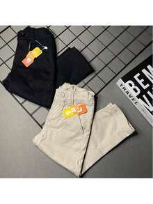 Calça Infantil Menino Esporte Fino Sarja Bolso Embutido OPLK