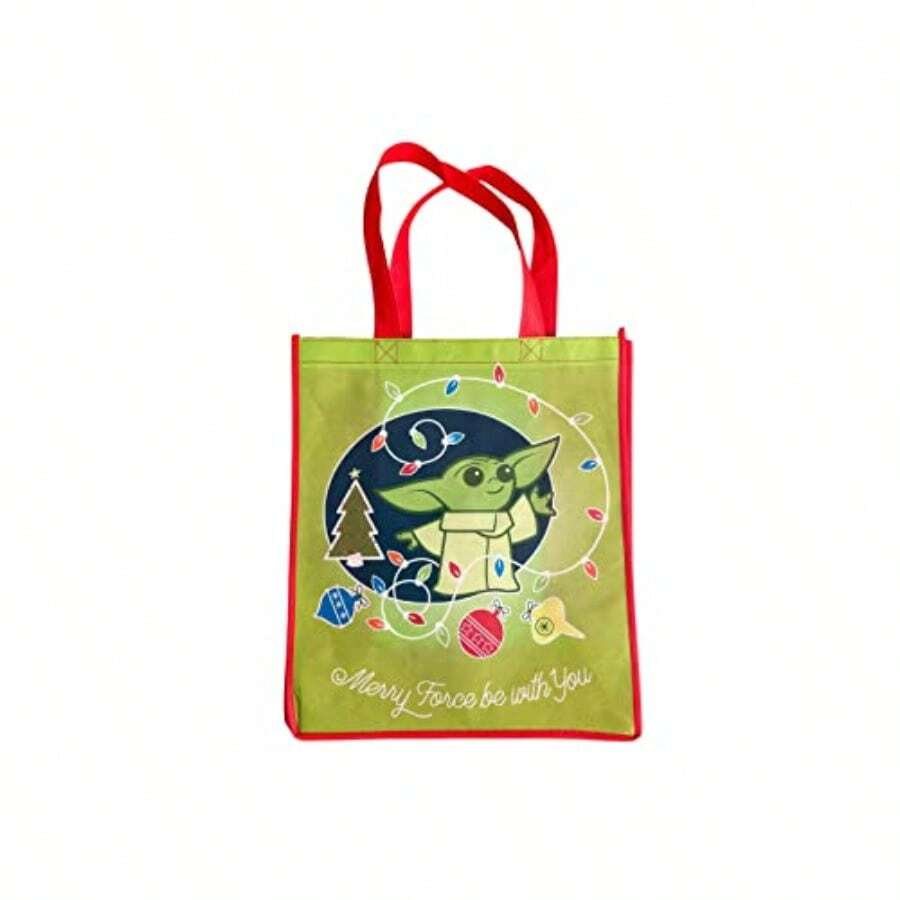 D The Mandalorian Baby  Christmas Large Reusable Tote Bag Multi - như hình ảnh - Xem 1