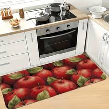 1pc Apple Pattern Theme Kitchen Foot Mat, Soft Kitchen Foot Mat, Kitchen Foot Mat, Holiday Party, Home Decoration, Suitable For Kitchen, Floor, Laundry Room, Office - View 10