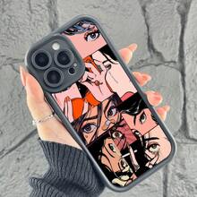 [Teléfono] Compatible con los modelos 16, 15, 14, 13, 12 y 20 Pro, este teléfono presenta un diseño impreso de ojos de estilo cómic y una escalera. - Negro - Ver 1