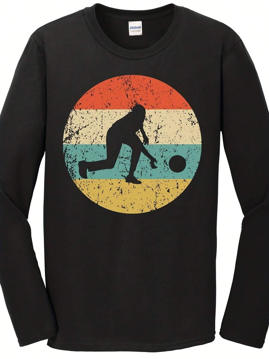Bowling Shirt - Vintage R Bowler Long Sve T-Shirt - Bowling Icon Shirt - 款式6 - 查看 1