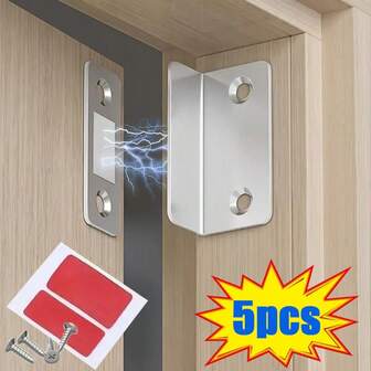 5pcs Magnetic Adsorption Push-Pull Cabinet Door Wardrobe Door Magnet Sticker Invisible Sliding Door Magnet Catch