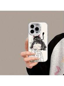 a la UE (DE y ES) Funda de teléfono de pareja de gatos para hombres y mujeres, adecuada para iPhone 16 Pro Max, funda de teléfono de alta calidad para iPhone 15pro/14Pro/13 Pro/12Pro unisex, resistente a golpes, resistente a arañazos, funda de teléfono de alta calidad. - Negro - Ver 4
