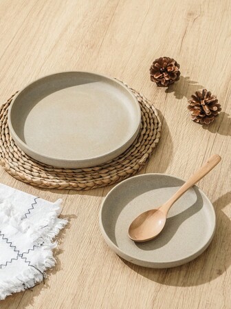 1pc Ceramic Serving Plate, Household Dining Room Kitchen Tableware, Snack Candy Dish, Salad Bowl, Cake Fruit Tray, Suitable For Grains, Vegetables, Meats, Breads, For Home, Gathering, Restaurant, Picnic, Wedding Celebration, Party