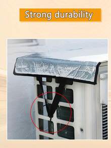 室外空调罩，降低温度升高，防止积雪，防尘，隔热，防水，反光材料，防紫外线，安装简便，适用于室外空调防护 - 1pc銀色 - 查看 7