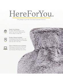 1 个粉色加厚冬季毛绒，冷热治疗袋，圣诞礼物 - 彩色 - 查看 10