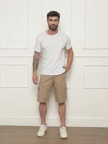Men's Cargo Shorts - Comfortable Casual - 卡其色 - 查看 2