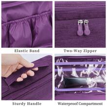 Travel Packing Cubes Organizer With Zippered Compartments - Heavy-Duty Polyester Fabric , Quick-Fold Design & Zipper Closure - Multi-Color Options (Purple, Black) - Carry-On Luggage, College Dorm, Vacation Storage - Space-Saving Organizer For Clothes, Underwear, Socks, Shoes - Ideal Gift For Travelers & Students - Elegant & Durable Suitcase Organizer - Nhiều màu - Xem 7