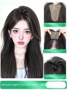 [No Clip Needed] Bangs Hair Topper, Volumizing, Invisible & Seamless, High Crown, Hook And Loop Hair Piece - Multicolor - View 8