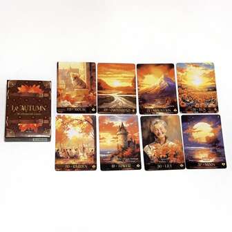 El Otoño Lenormand: Una baraja de 36 cartas con mensajes guía para la atención plena, la positividad y el crecimiento personal, con ilustraciones de Jo Pietroniro. Cartas de autocuidado | Cartas de meditación guiada | Cartas ilustradas