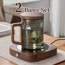 三件套玻璃茶壶套装。便捷的泡茶套装。茶具套装。包含茶叶过滤器。采用高硼硅玻璃制成。适用于散装茶叶,内置过滤器,茶壶带过滤器,木柄盖杯。可微波炉加热,兼容保温器和炉灶。非常适合冲泡茶、咖啡、牛奶。适用于客厅、厨房、办公室、茶会等场合。精美礼品。 - 彩色 - 查看 17