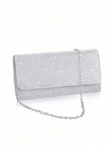 Modna, uniwersalna, elegancka i luksusowa torebka damska, torebka na imprezę, naszyjnik z kryształami, kolczyki, bransoletka, pierścionek, 5-częściowy zestaw biżuterii