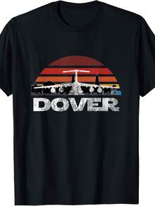 C-5 Galaxy Vintage Sunset Airlift Cargo Airplane T-Shirt - 款式1 - 查看 1