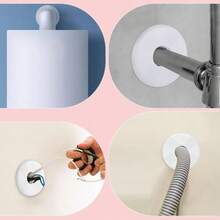 2Pcs Round Wall Split Flange, Plumbing Cover Plates Self - Adhesive Faucet Escutcheon Plate ABS Flange Cover Faucet Decoration Accessories 29mm Design - 最初的 - 查看 7