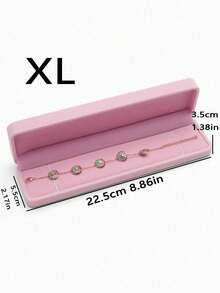 1pc Elegant Velvet Jewelry Box For Organizing Bracelets, Rings, Pendants, Earrings, And Necklaces, Perfect For Home And Travel, Ideal Valentine's Day Gift, Thoughtful Back To School Present, Stylish Storage Solution For Holiday Celebrations And Special Occasions, Enhance Your Jewelry Collection With This Chic Organizer - Pink - View 9