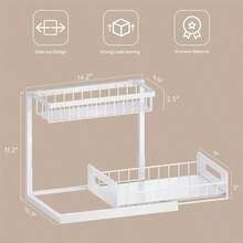 Under Sink Organizer And Storage Slide Out Cabinet Organizer Pull Out Sink Shelf For Kitchen Bathroom Laundry White 1 Pack - White - View 3