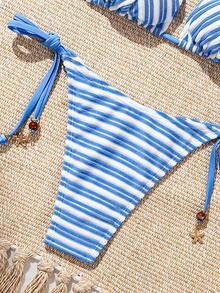 Women's Bikini, Beachwear, Plus Size Women's Beach Swimsuits, Vacation, Beach, Party, Sophisticated, Pool, LARA VIVA - 藍色 - 查看 3