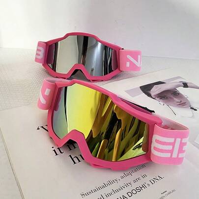 1 pieza Gafas deportivas para exteriores para conducción todoterreno con correa elástica antideslizante ajustable, gafas de motocicleta a prueba de viento, gafas todoterreno a prueba de viento, gafas de motocicleta, gafas de esquí ajustables, gafas de motonieve, bandas elásticas de silicona antideslizante, transporte al aire libre