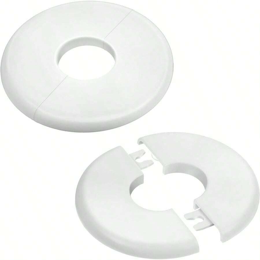 2Pcs Round Wall Split Flange, Plumbing Cover Plates Self - Adhesive Faucet Escutcheon Plate ABS Flange Cover Faucet Decoration Accessories 29mm Design - 最初的 - 查看 1