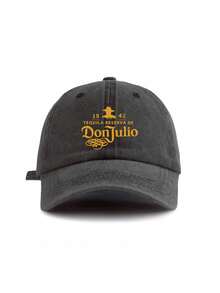 1pc Unisex Letter Print "DONJULIO" Decorative Vintage Washed Baseball Cap, Trucker Cap, Dad Hat, Suitable For Outdoor, Travel, Hiking, Beach - 風格 a - 查看 9