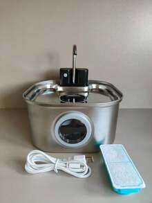 Automatic Wireless Cat Water Dispenser - Stainless Steel Pet Water Feeder, USB/18650 Battery Powered, Large Capacity 3.2L/108oz, Leak-Proof Design, No Filter Needed, Indoor Cat Use - Ideal Gift For Pet Owners, Durable Water Dispenser - Multicolor - View 7