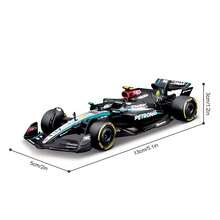 Burago Red Bull 2件/套 1/43比例限量版合金压铸一级方程式赛车模型套件，F1车队收藏，二级方程式赛车模型，带框套装，收藏级赛车模型，RB19、RB20、W14、W15、SF23、SF24、MCL60赛车模型，男士礼物 - W15 - 查看 9
