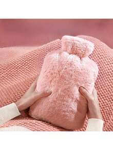 1 个粉色加厚冬季毛绒，冷热治疗袋，圣诞礼物 - 彩色 - 查看 6